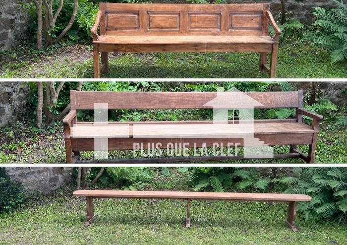 Banc en bois non pliable