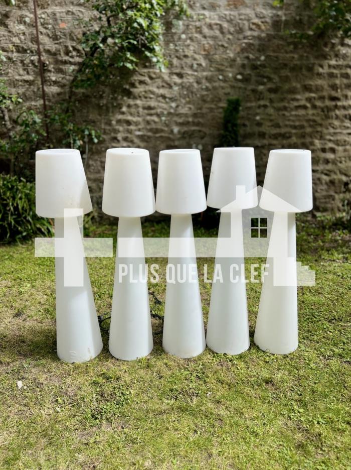 Lampadaire blanc led extérieur