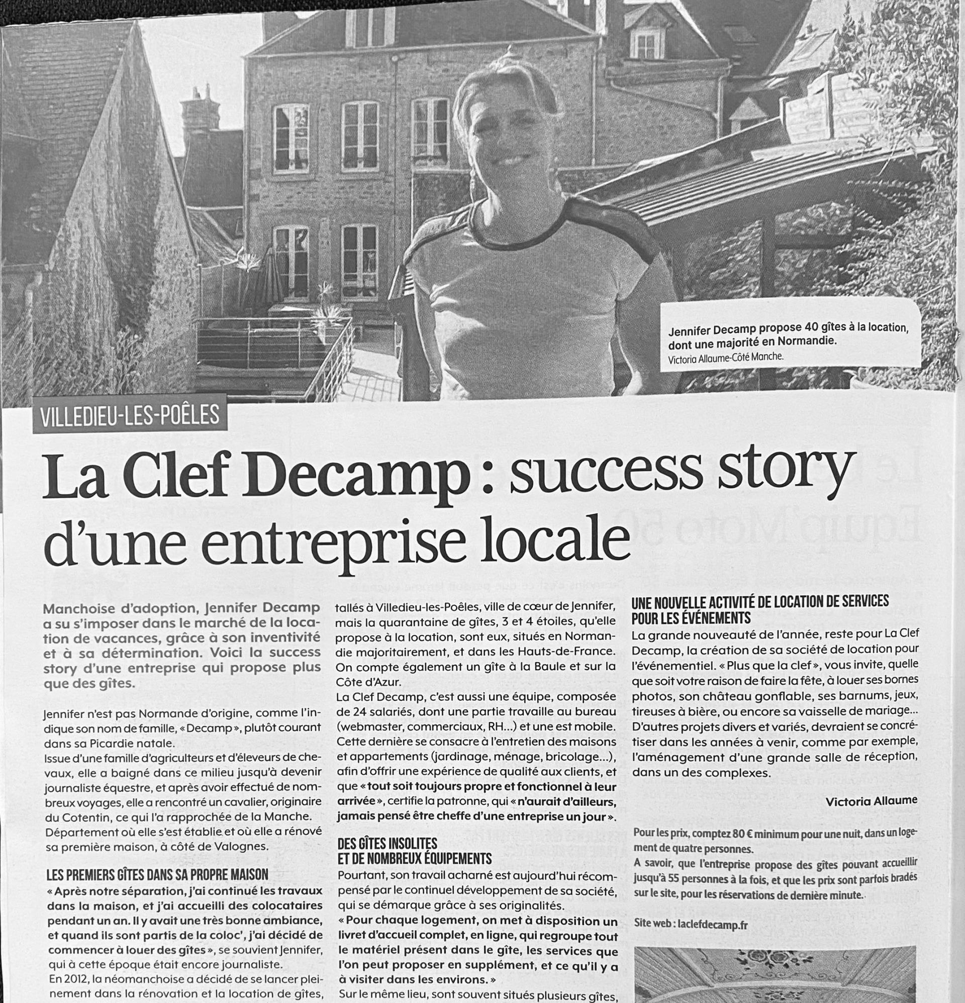 La Clef Decamp, une entreprise de la Manche qui loue des gîtes, et ça cartonne