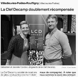 La Clef Decamp doublement récompensée